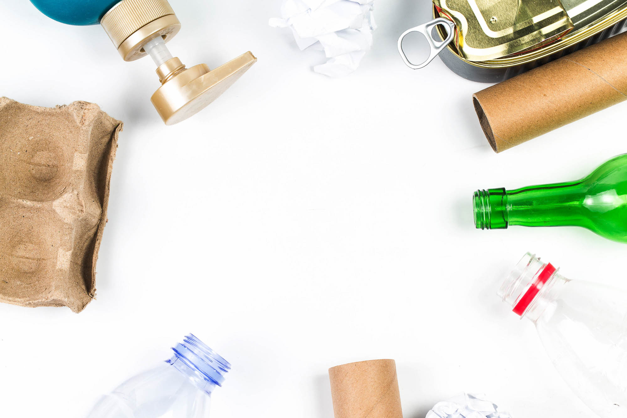 Car battery with green recycle sign.