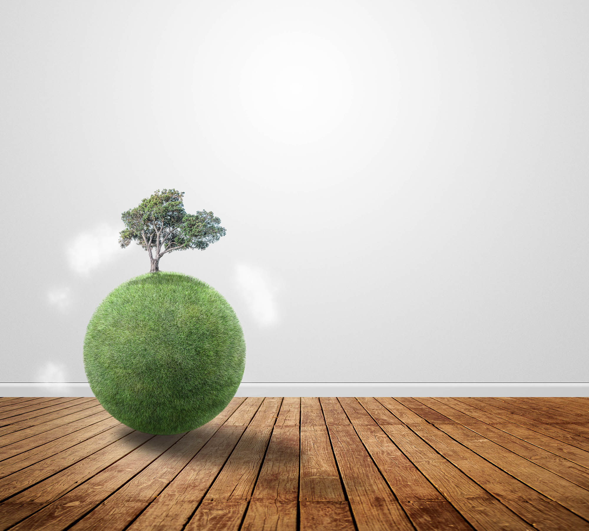 Car battery with green recycle sign.