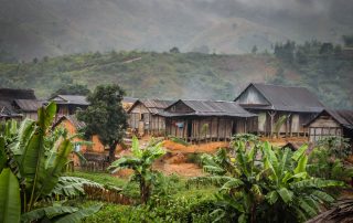 Small village in the Madagascar rainforest
