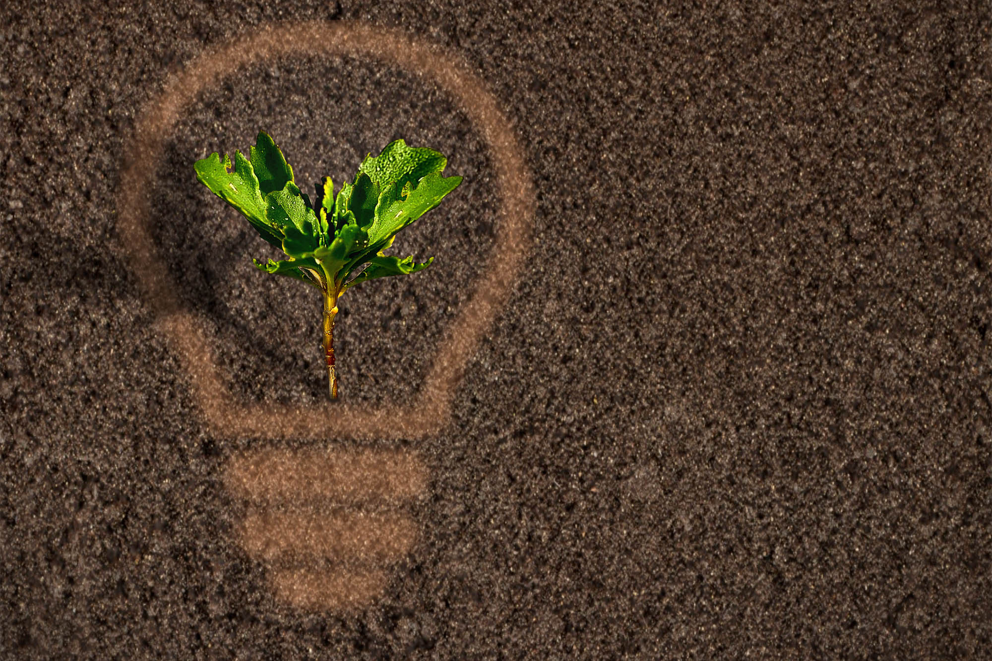 Car battery with green recycle sign.